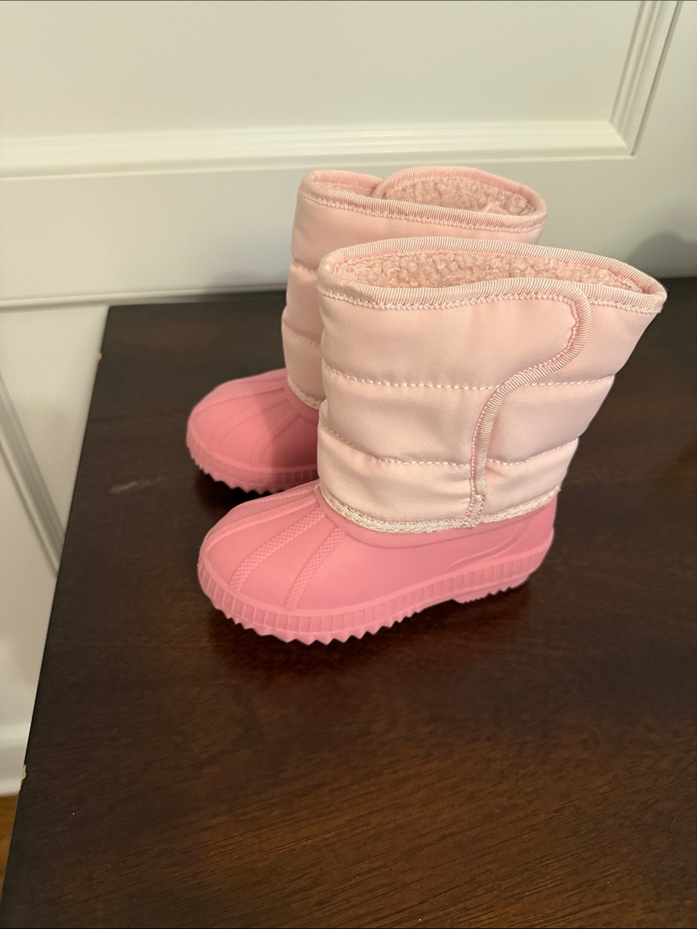 Old Navy Light Pink Kids Waterproof Snow Boots